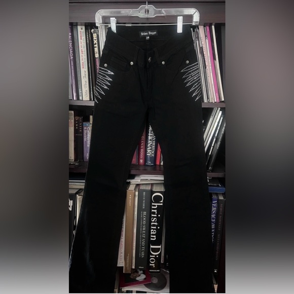 Deadstock silver dagger
 Black Jeans with White studded eagle Detailing - Picture 2 of 7